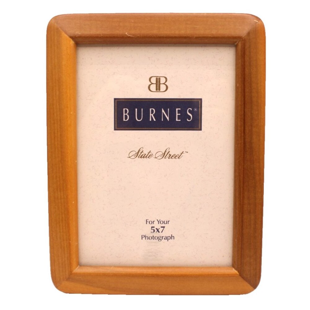 Burnes State Street Wooden Classic Picture Frame 5X7 Photograph Hanging Only Vtg
